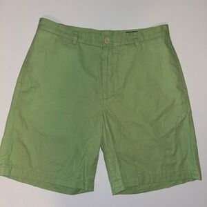 Vineyard Vines Club Shorts flat front, lime green‎ 9” inseam sz 35